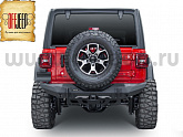 Бампер RIVAL задний силовой (короткий) алюминиевый для Jeep Wrangler JL 2018+