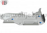 Защита RIVAL топливного бака для Jeep Wrangler JK 2 doors с двигателем 3,6 2012-2018, 6 мм