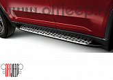 Пороги-подножки Mopar для Jeep Grand Cherokee WL 2023+  Черные с накладками из нержавеющей стали